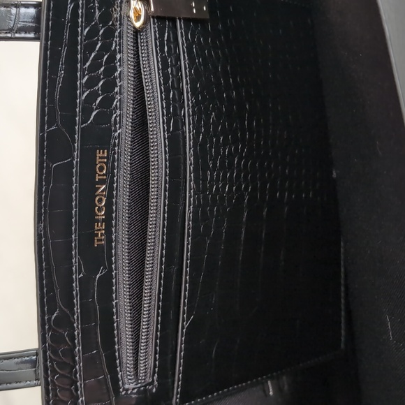 Ted Baker London Sukicon Icon Tote Shopper Bag, Croc Embossed Black 🐊 - Picture 7 of 12